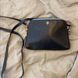 Tory Burch Navy Blue Leather Crossbody Bag